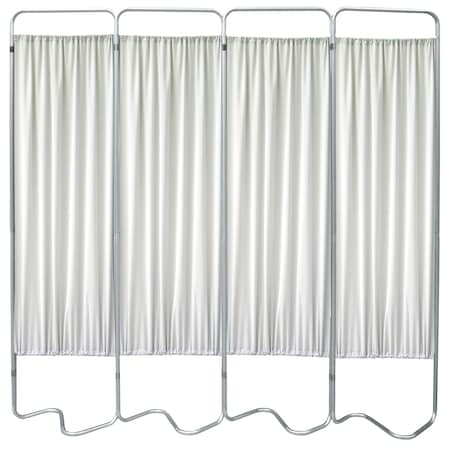 Omnimed 4 Section Beamatic Privacy Screen with Fabric Panels, Frost 153054-45